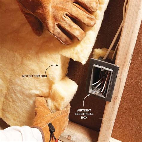 junction box next to fiberglass batt insulation|insulation over wire.